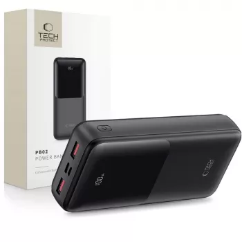 TECH-PROTECT PB02 Power Bank 20000mAh 22.5W Schwarz