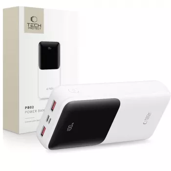 TECH-PROTECT PB02 Power Bank 20000mAh 22,5W Weiß