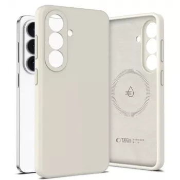 Tech-Protect Silikon MagSafe Hülle für Samsung Galaxy S26, Cosmic Latte