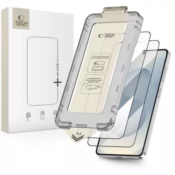 TECH-PROTECT Quick Set+ 2-Pack Tempered Glass Screen Protector für Samsung Galaxy S26+ Plus Schwarz