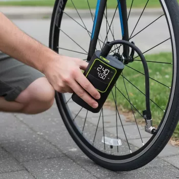 VAYOX VA0409 Wiederaufladbare Luftpumpe 4000mAh Zylinder 19mm Digitaler Reifenfüller