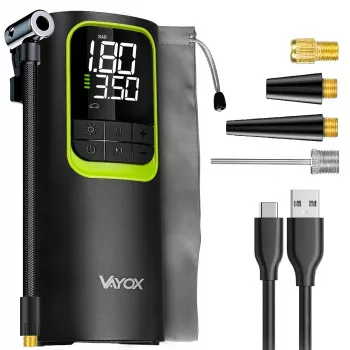 VAYOX VA0410 Wiederaufladbare Luftpumpe 8000mAh Zylinder 19mm mit Powerbank-Funktion