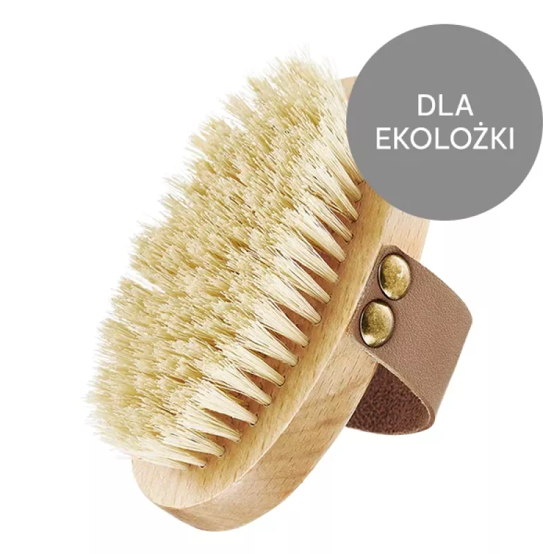 GLOV Dry Body Brush - Naturborsten aus Tampico, Buchenholzgriff, ergonomisches Handband für Peeling und Massage