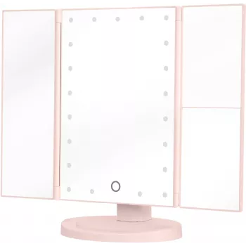 Humanas HS-ML04 LED-Schminkspiegel mit Beleuchtung - Pink