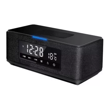 Platinet PMGQ15B - 10W kabelloser portabler Stereo-Lautsprecher - Schwarz - LCD-Display