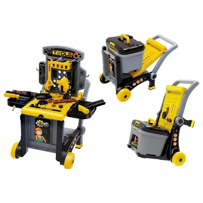 LEAN TOYS Tragbarer Deluxe-Werkzeugsatz Werkstatt im Werkzeugkoffer - 187 Teile