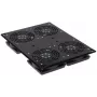 DELTA OPTICAL A19-4W 19 inch 1U Lüfterpanel für Rack-Schrank, 4x120mm, 230V AC, Schwarz