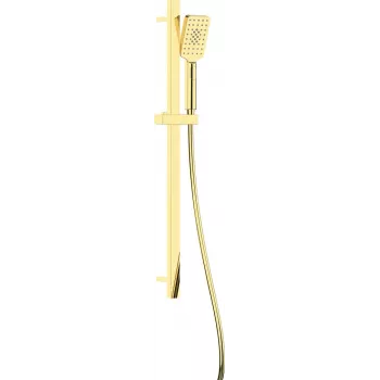 DEANTE Neo Fresh 3-Funktionen Duschset mit Schiene, Chrom, 100 mm Handbrause, 600 mm Schiene, 1500 mm Schlauch
