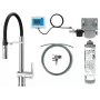 DEANTE Küchenarmatur mit Wasserfilterset, flexibler Auslauf, Matt Schwarz