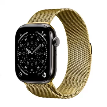 Crong Milano Steel - Edelstahlarmband für Apple Watch 42/44/45/49 mm (Gold)