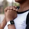 Crong Liquid Silicone Armband für Apple Watch 38/40/41/42 mm (Weiß)