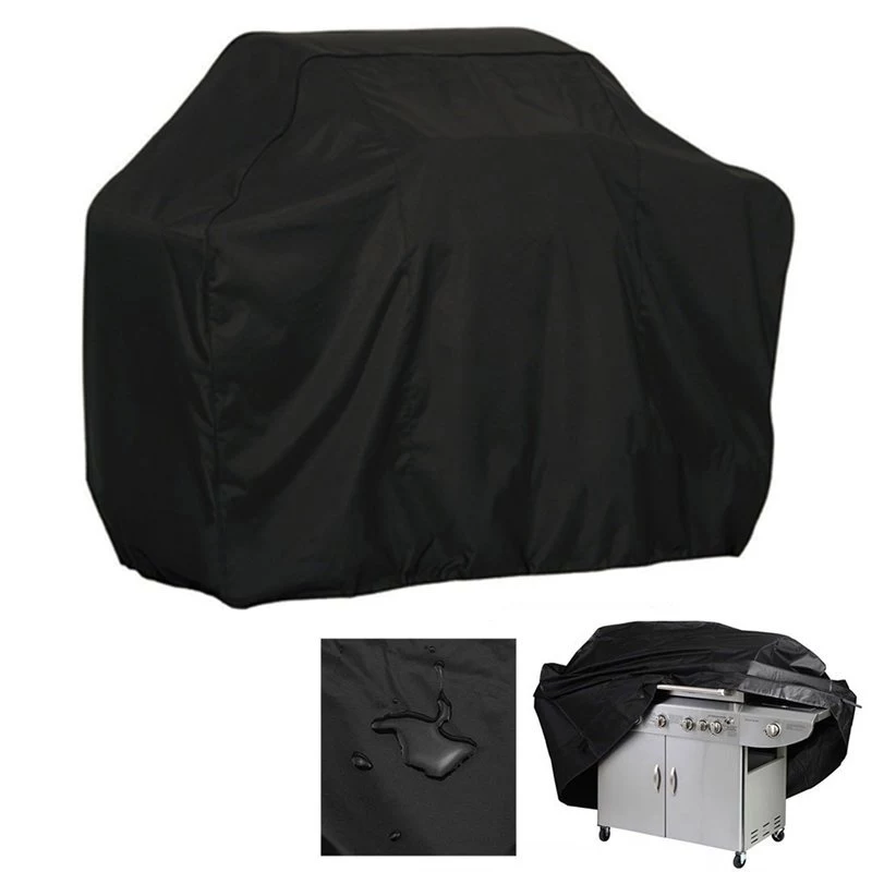 HURTEL Wasserdichte Schutzhülle XXL Schwarz für Grill, Fahrrad, Motorrad, Gartenmöbel