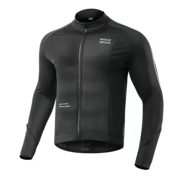 ROCKBROS Cycling Jacket Autumn/Winter Long Sleeve S - Black
