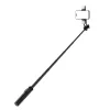 WOZINSKY Selfie Stick WC12YDS Teleskopstativ 1,3m Aluminiumlegierung mit doppeltem LED-Licht und Handyhalter - Schwarz