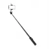 WOZINSKY Selfie Stick WC12YDS Teleskopstativ 1,3m Aluminiumlegierung mit doppeltem LED-Licht und Handyhalter - Schwarz