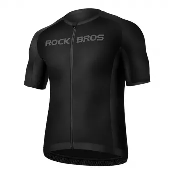 ROCKBROS Cycling Jersey Kurzarm XL Schwarz 15120002004