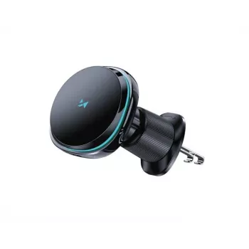 Wozinsky WCT5-Q6S2Y Handyhalterung fürs Auto mit kabellosem Ladegerät Qi/MagSafe 15W Lüftungshalterung mit Kühlventilator - Schwarz