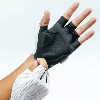 ROCKBROS MTB Fahrradhandschuhe Halbfinger Größe S Weiß Schwarz