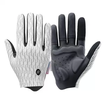 ROCKBROS Full-Finger Fahrradhandschuhe Frühling/Sommer Größe M Weiß-Schwarz