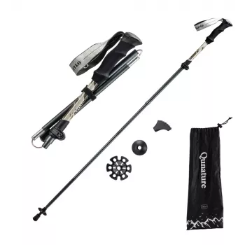 Qunature Nordic Walking Stock Aluminium 110-130 cm 1 Stück - Braun