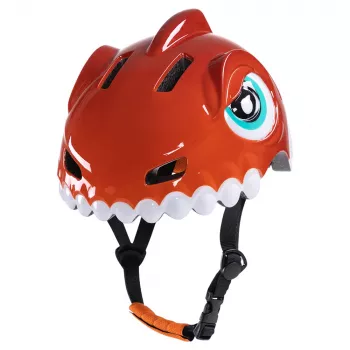Wozinsky Kinderfahrradhelm Dinosauriermotiv 52-56 cm Rot