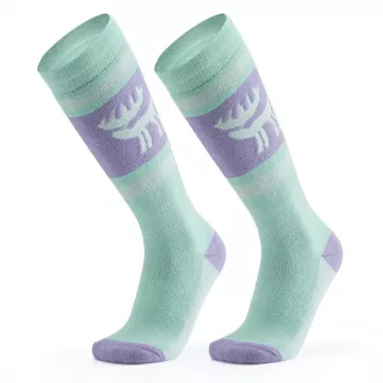 Qunature Ski Socks 037202 Größe 43-48 (L/XL) Lila-Grün