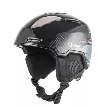 Qunature Ski- & Snowboardhelm 10130003004 mit Ohrenpolstern, 54-58 cm, Schwarz
