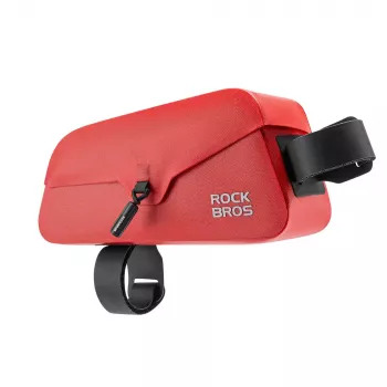 ROCKBROS Fahrradrahmentasche 0,9L wasserdicht mit Magnetverschluss - Rot