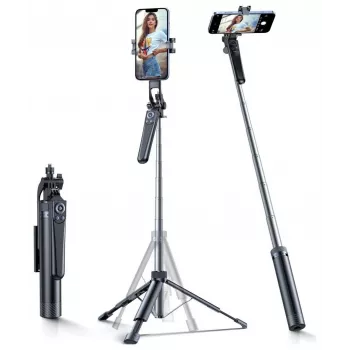 Selfie Stick Wozinsky WC1Y70S Teleskop-Stativ 1,7 m mit Handyhalter - Schwarz