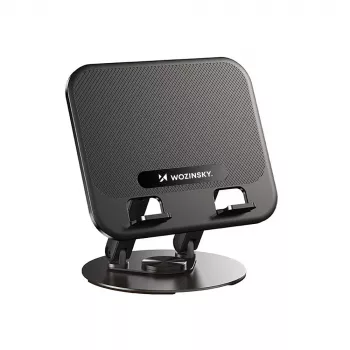 Wozinsky WRS-K75 Rotierender Laptop- und Tablet-Ständer - Schwarz