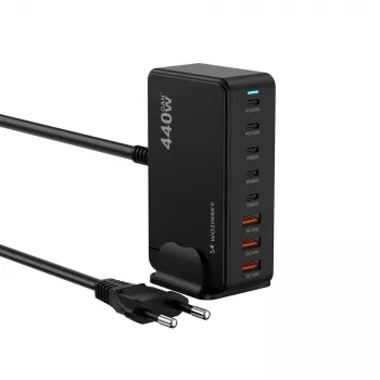 Wozinsky WSL-440 440W GaN QC3 Ladestation - Schwarz