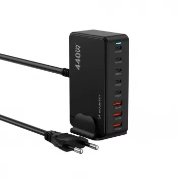 Wozinsky 240W GaN QC3 Ladestation - Schwarz