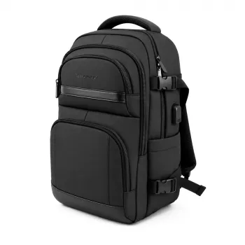 Wozinsky WPW-20L Reiserucksack mit Laptopfach bis 15 inch, 40x20x25 cm, Handgepäck, 20L - Schwarz