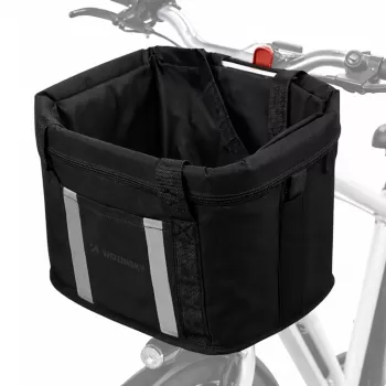 Wozinsky Großer Stoff-Fahrradkorb - Schwarz