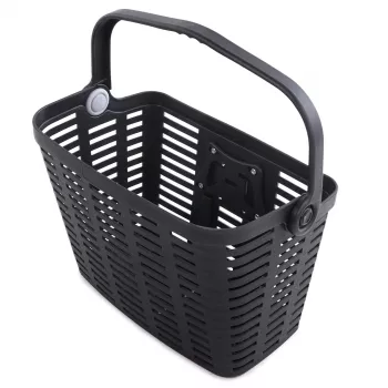 Wozinsky WKR-PK Fahrradkorb, Kunststoff, Schwarz, Lenkerbefestigung, 15L