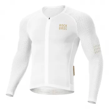 ROCKBROS YDCX008 Diamond Langarm-Radtrikot Größe M - Weiß