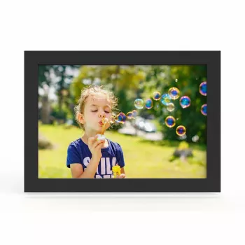 WOZINSKY WRC-32 10.1 inch Digitaler Bilderrahmen mit Frameo App, 32GB, Schwarz