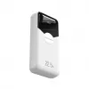 Powerbank Wozinsky WFC-15W 20000mAh 22.5W PD20W mit integrierten Lightning- und USB-C-Kabeln - Weiß