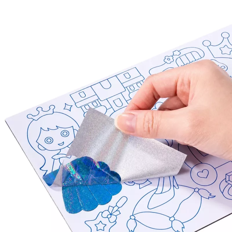 LEAN TOYS Creative Foil Art DIY Kit zum Aufkleben mit Glanzfolie - Blumen-Design