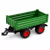 LEAN TOYS Landwirtschaftlicher Traktor mit Kipper-Anhänger, Gummireifen, Grün, 1:24