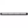 NETRACK 104-20 24-Port Keystone Patch Panel 1U 19-inch Schwarz