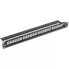 NETRACK 104-20 24-Port Keystone Patch Panel 1U 19-inch Schwarz