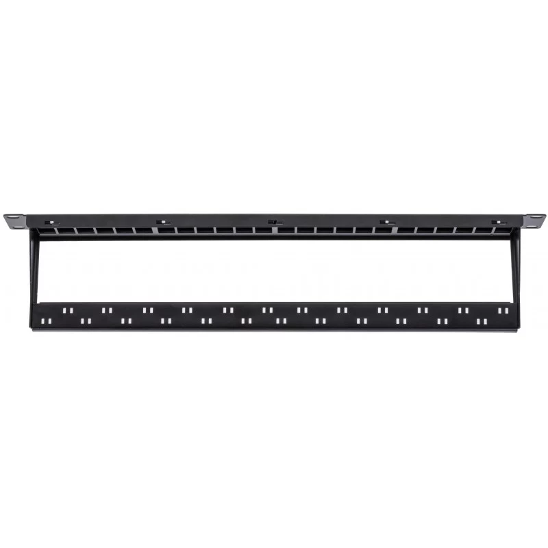 NETRACK 104-20 24-Port Keystone Patch Panel 1U 19-inch Schwarz