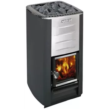 Harvia M3 Holz-Saunaofen, Graphitschwarz, 30 kg Steinvorrat