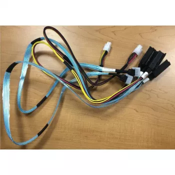 Supermicro 2x Mini-SAS HD auf 4x SAS + 2x Stromkabel (CBL-SAST-0675) 80 cm Internes SAS Breakout-Kabel