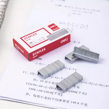 Deli ESSENTIAL Heftklammern 24/6, 1000 Stück, verzinkter Stahl, Silber