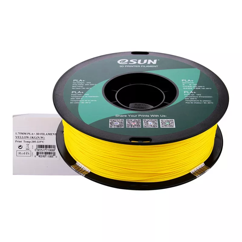 ESUN PLA+ 1,75mm Gelb 1kg 3D-Drucker-Filament