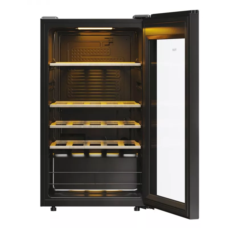 Haier HWS34GGH1 Wine Bank 50 Serie 3 Kompressor-Weinkühler freistehend Schwarz 34 Flaschen