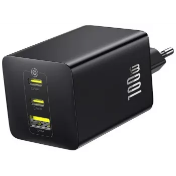 Baseus EnerFill FE11 100W 2 x USB-C + USB-A Ladegerät - Schwarz