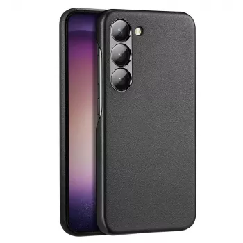 Dux Ducis Grit Case für Samsung Galaxy S23+ - Elegante Rückseite aus Kunstleder - Schwarz